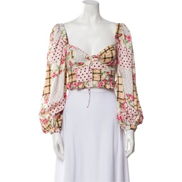 For Love and Lemons Marissa Crop Top Size Small - Picture 2 of 8